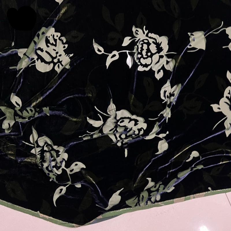 HEIJIO - Semi-sheer with a Draping Effect Sheer Burnout Silk Velvet Satin Fabric - 140cm wide by the Yard