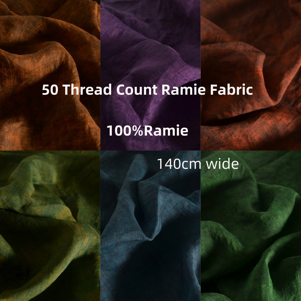 LRSYSF - Xiangyunsha Style 50 Thread Count Ramie Fabric - 140cm wide by the Yard