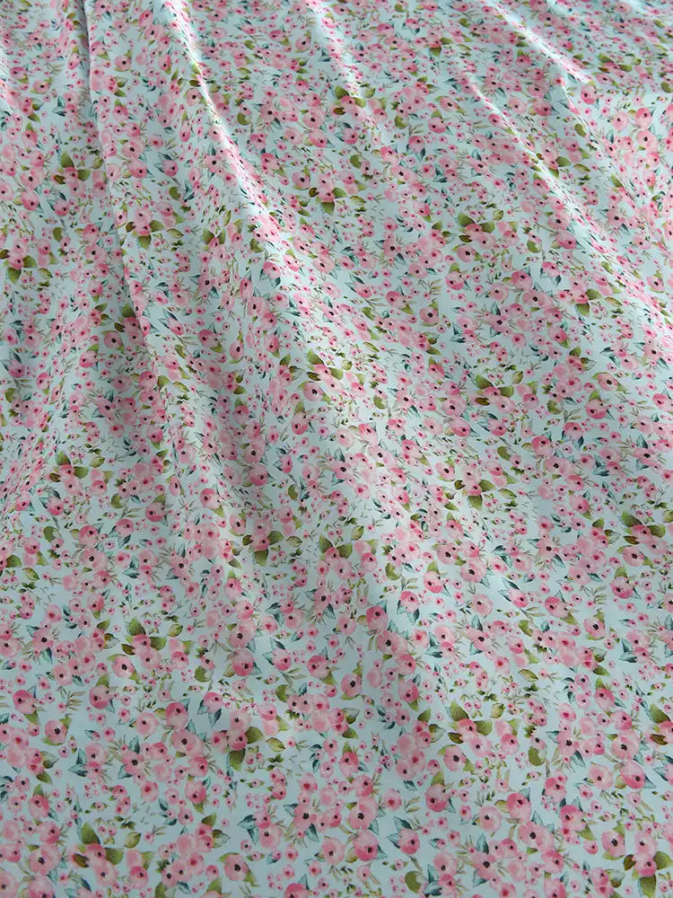 RYXUEGUO - Hight 60 Count Rayon Satin Faux Silk Chinese Style Floral Cheongsam Dress Fabric - 145cm wide by the Yard
