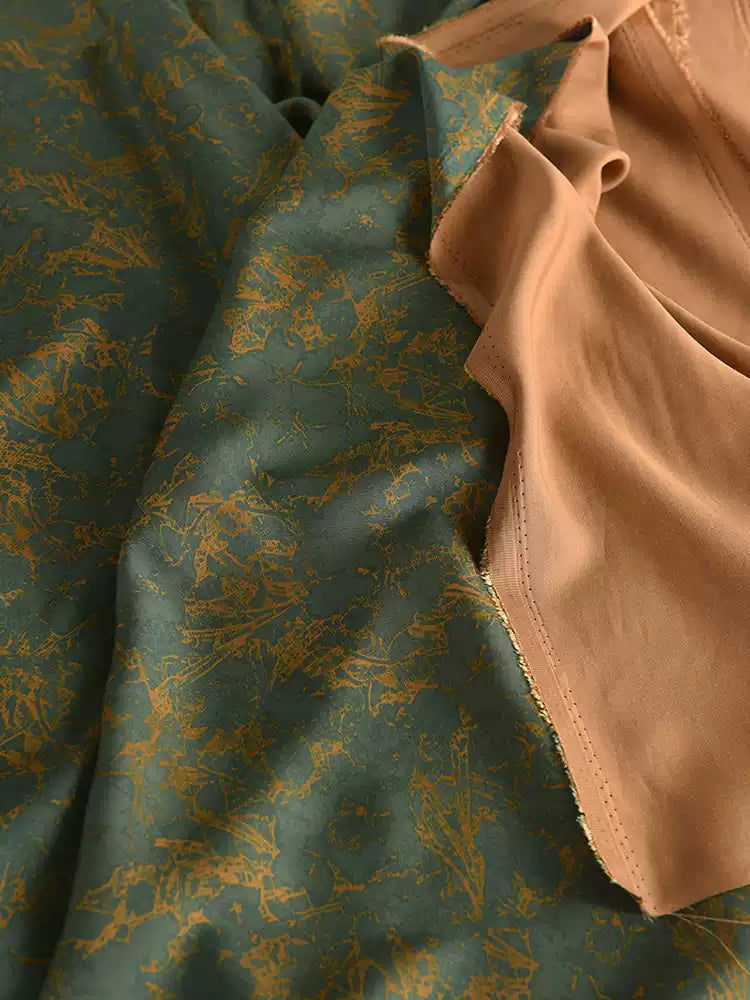 RYSHIQIN - Hight 60 Count Rayon Satin Faux Silk Chinese Style Floral Cheongsam Dress Fabric - 145cm wide by the Yard