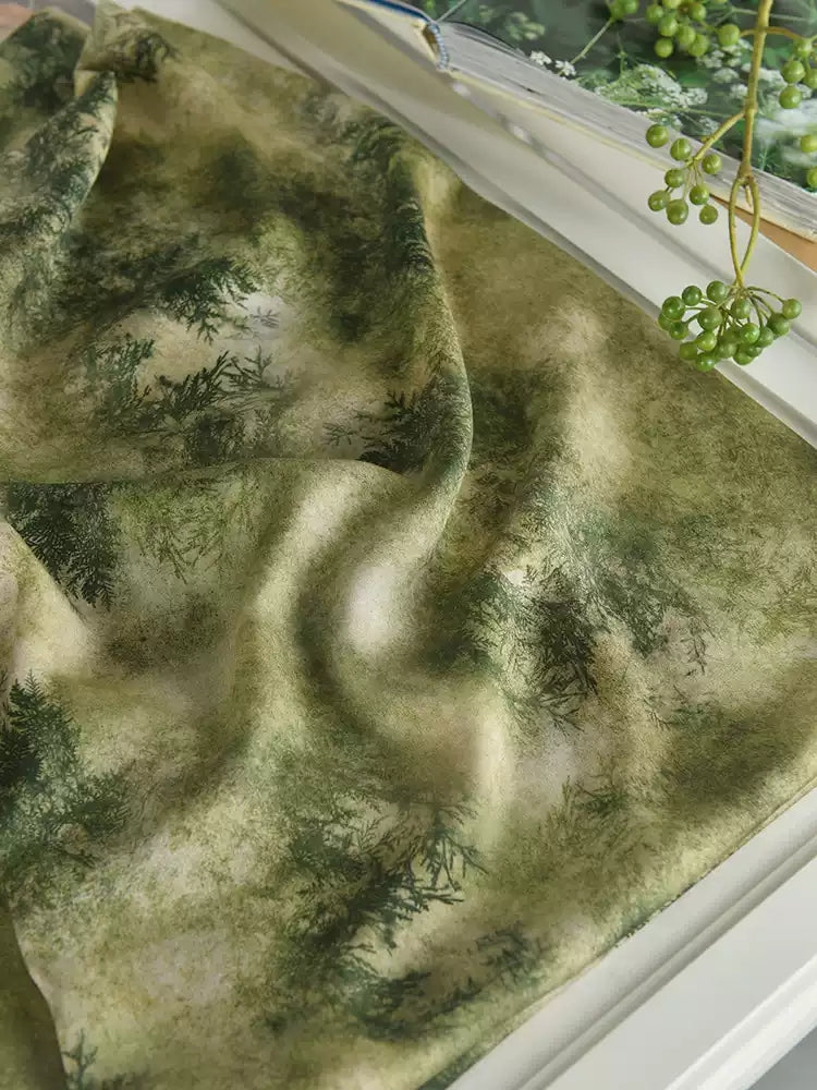 RYSHANLV - Hight 60 Count Rayon Satin Faux Silk Chinese Style Floral Cheongsam Dress Fabric - 145cm wide by the Yard