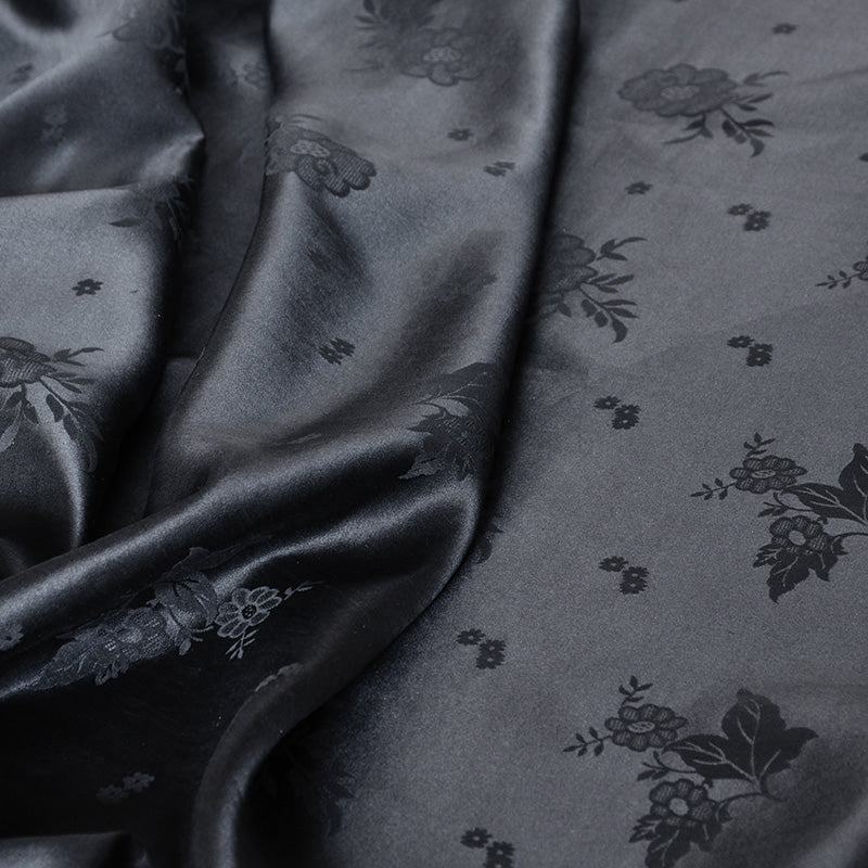 YPHDXH - Handmade 26 Momme HUALUO Jacquard Mud Silk Fabric (Openwork texture) - 112cm by the Yard