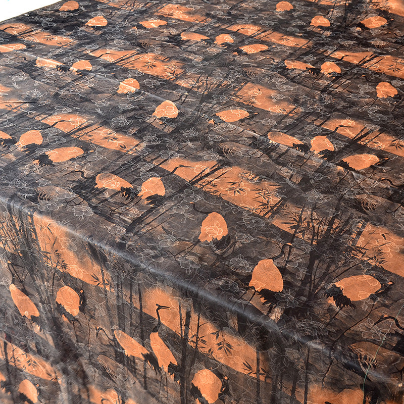 YPZJZY - Handmade 26 Momme HUALUO Jacquard Mud Silk Fabric (Openwork texture) - 116cm by the Yard