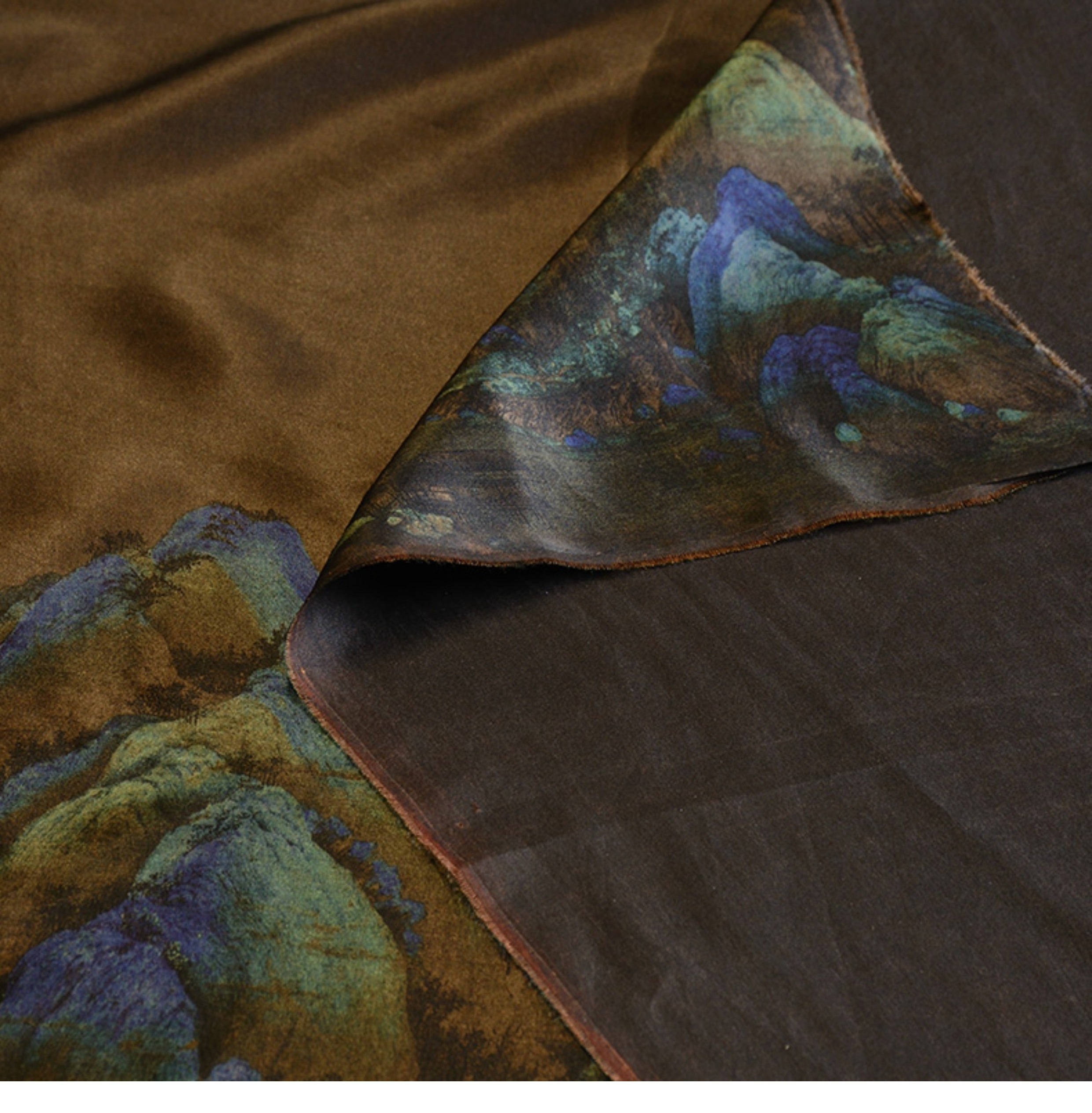 YPHDGS - Handmade 21 Momme HUALUO Jacquard Mud Silk Satin Fabric (Openwork texture) - 110cm by the Yard