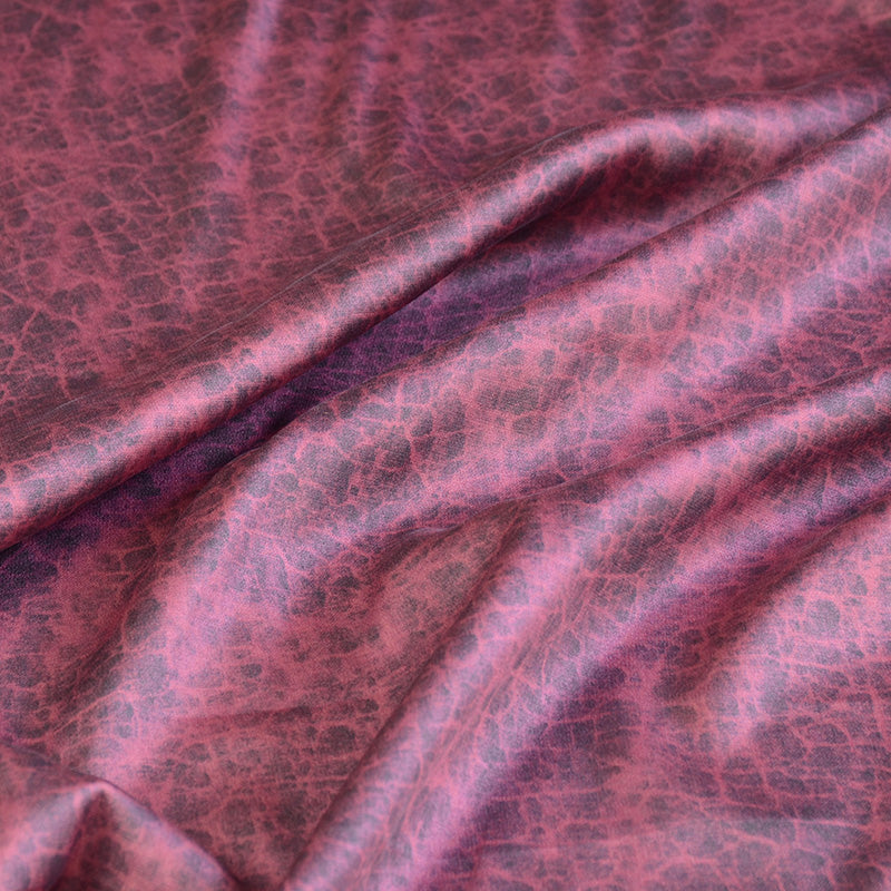 YPZSGL - Handmade 26 Momme Special Purple HUALUO Jacquard Mud Silk Satin Fabric (Openwork texture) - 140cm by the Yard