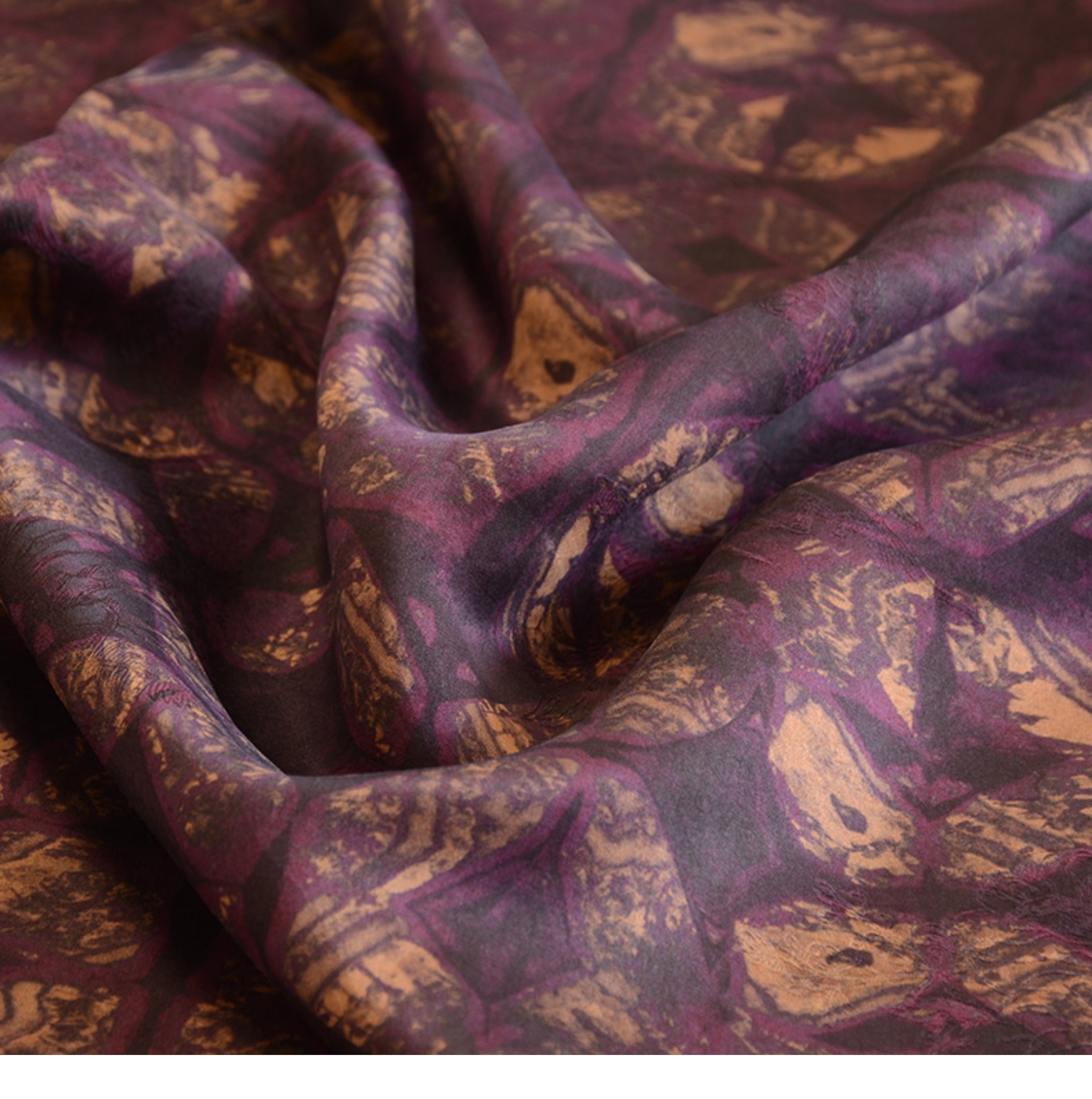 YPDYLX - Handmade 26 Momme HUALUO Jacquard Mud Silk Fabric (Openwork texture) - 138cm by the Yard