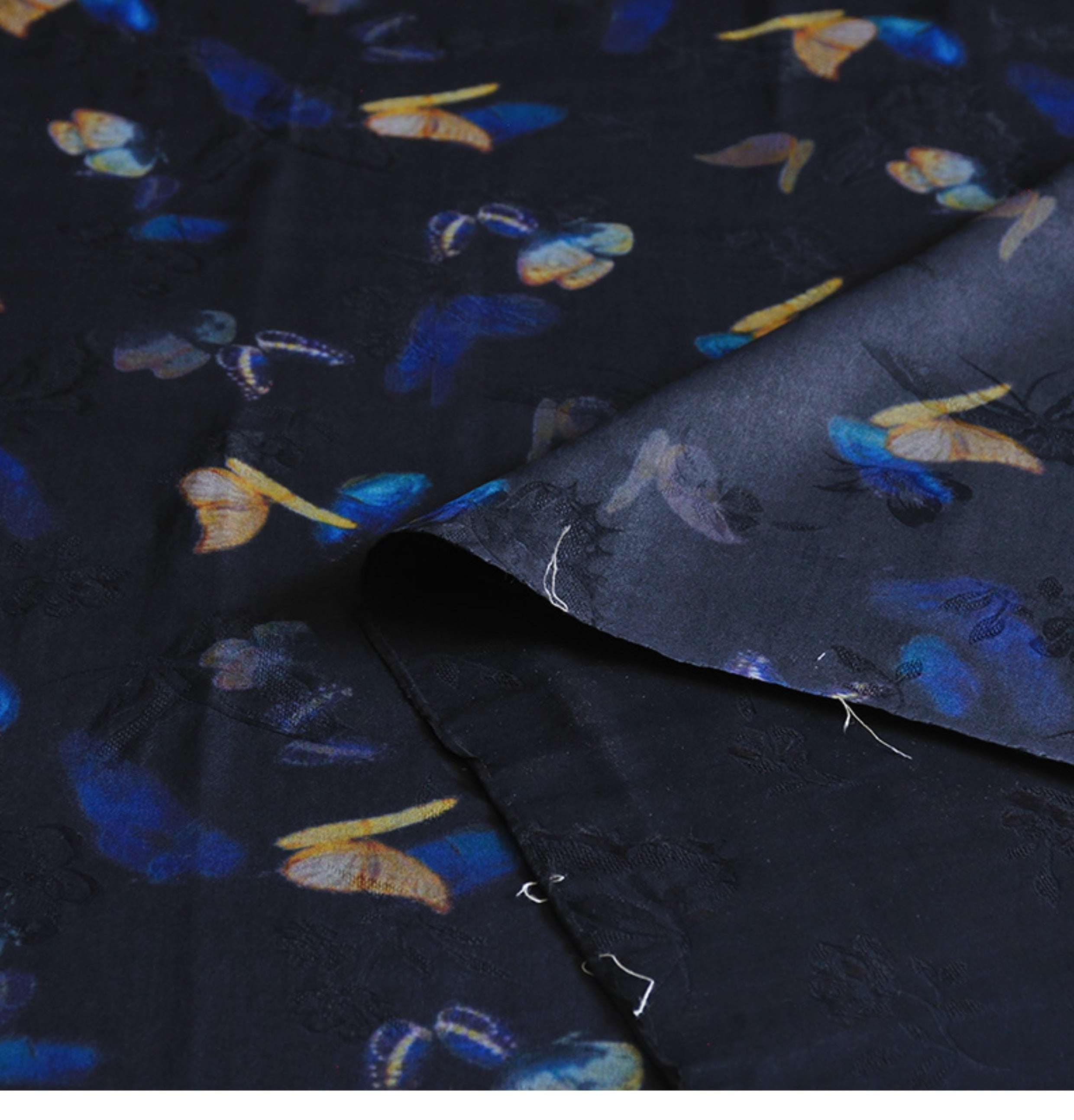 YPHOET - Handmade 24 Momme HUALUO Jacquard Mud Silk Fabric (Openwork texture) - 110cm by the Yard