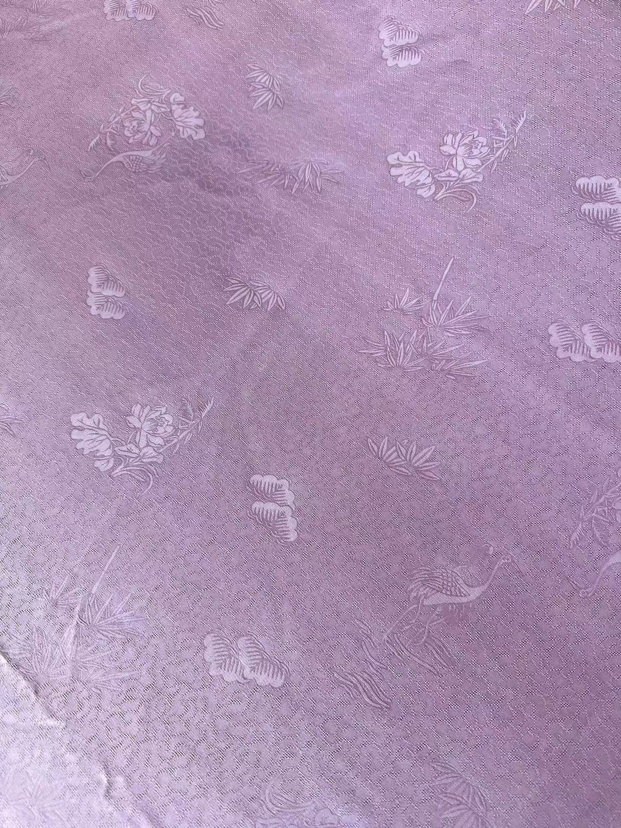 SXZYUS - Handmade 25 Momme HUALUO Jacquard Hongyunsha Mud Silk Fabric (Openwork texture) - 114cm by the Yard