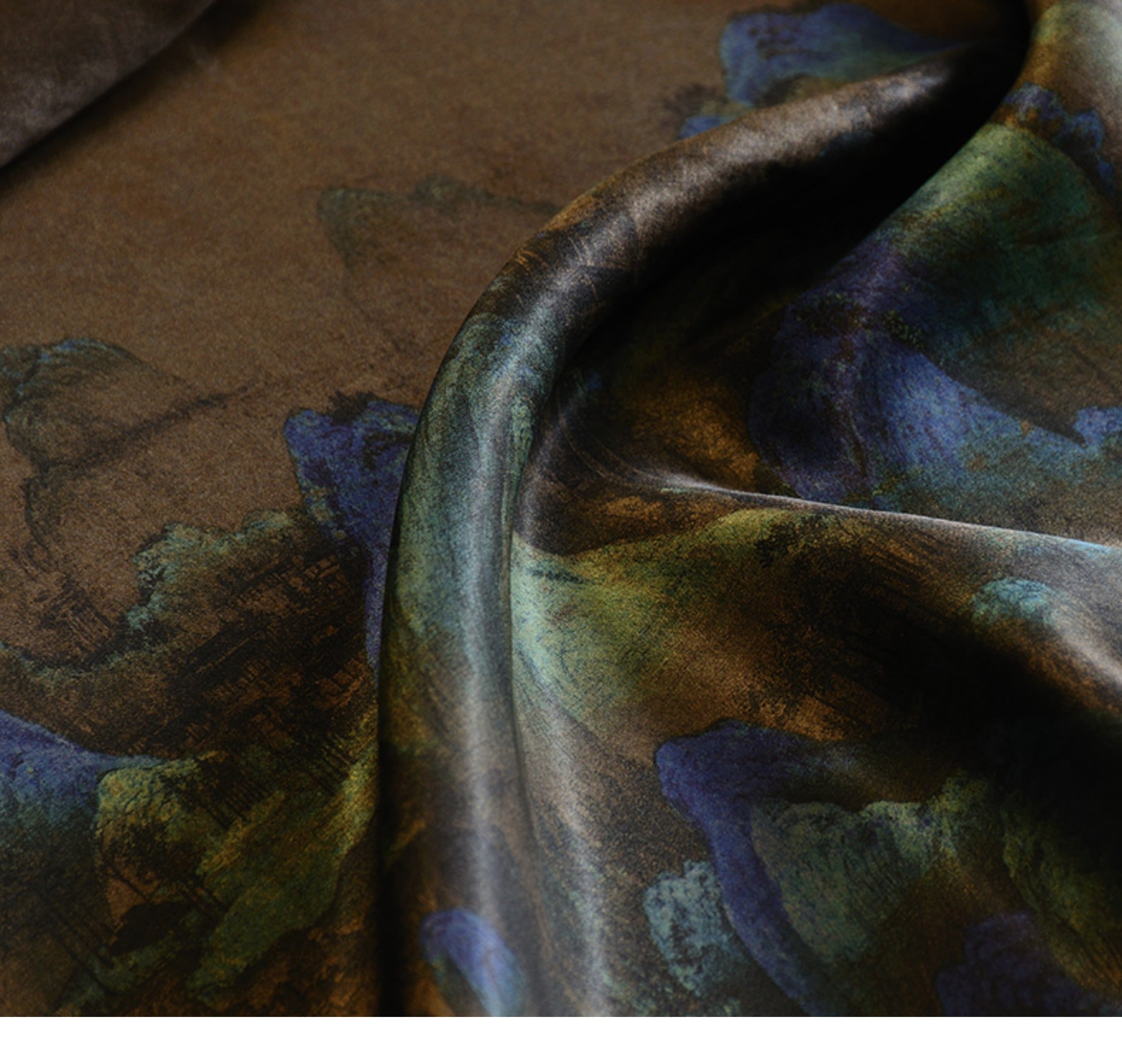 YPHDGS - Handmade 21 Momme HUALUO Jacquard Mud Silk Satin Fabric (Openwork texture) - 110cm by the Yard