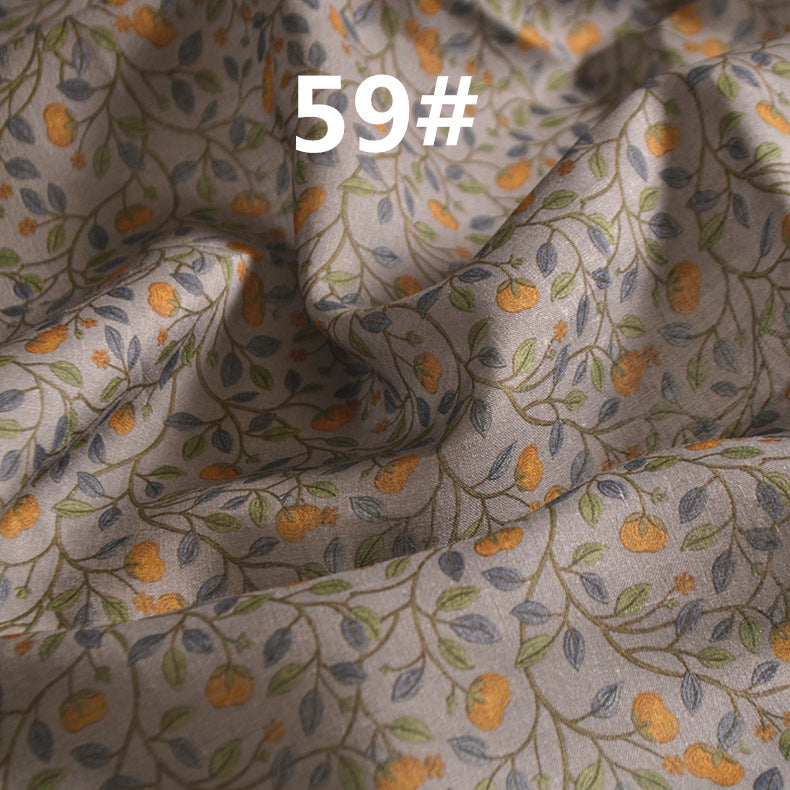 LRLAHX - Pastoral Style Floral Printed 42 Thread Count Ramie Fabric - 140cm wide by the Yard