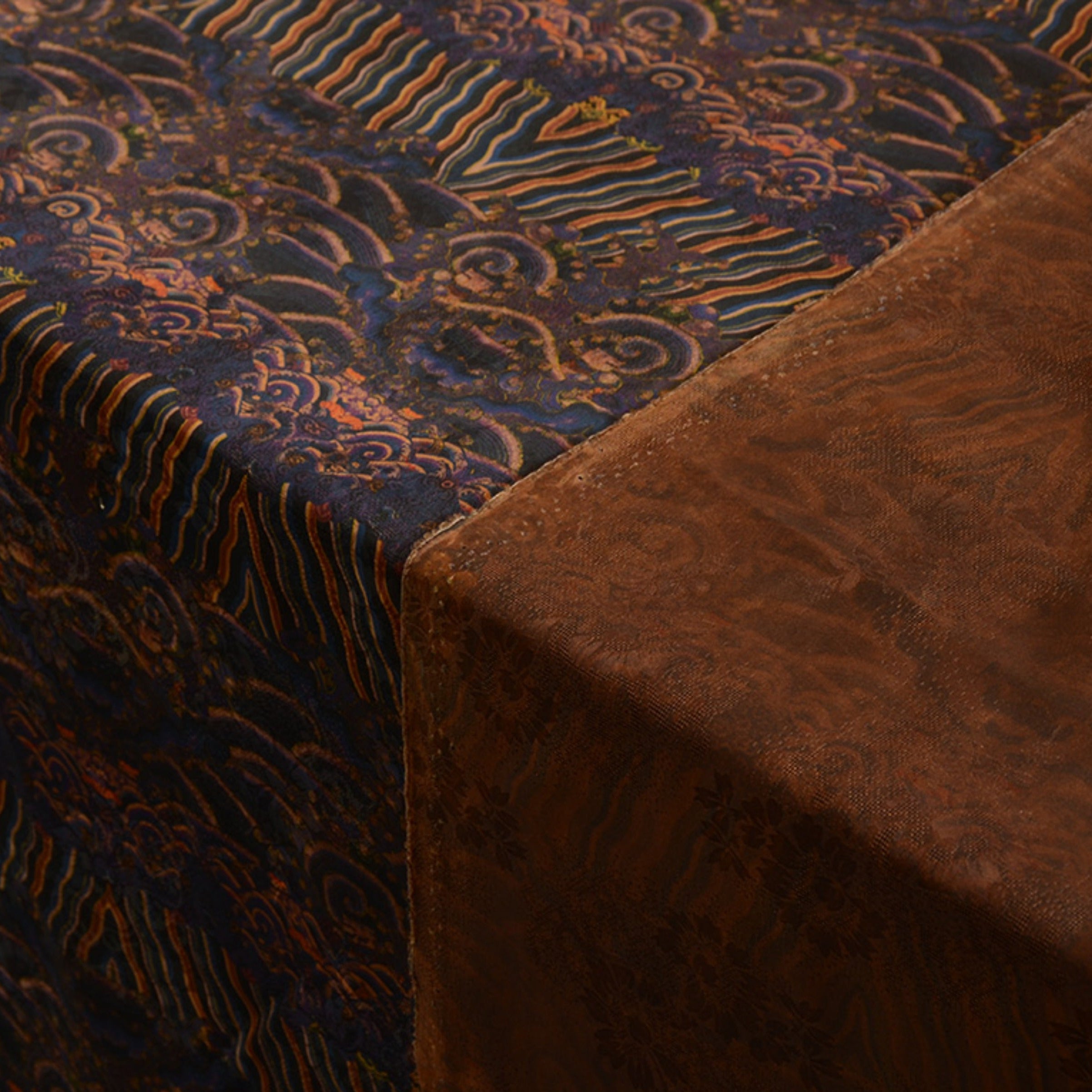 YPYHDM - Handmade 25 Momme HUALUO Jacquard Mud Silk Fabric (Openwork texture) - 110cm by the Yard