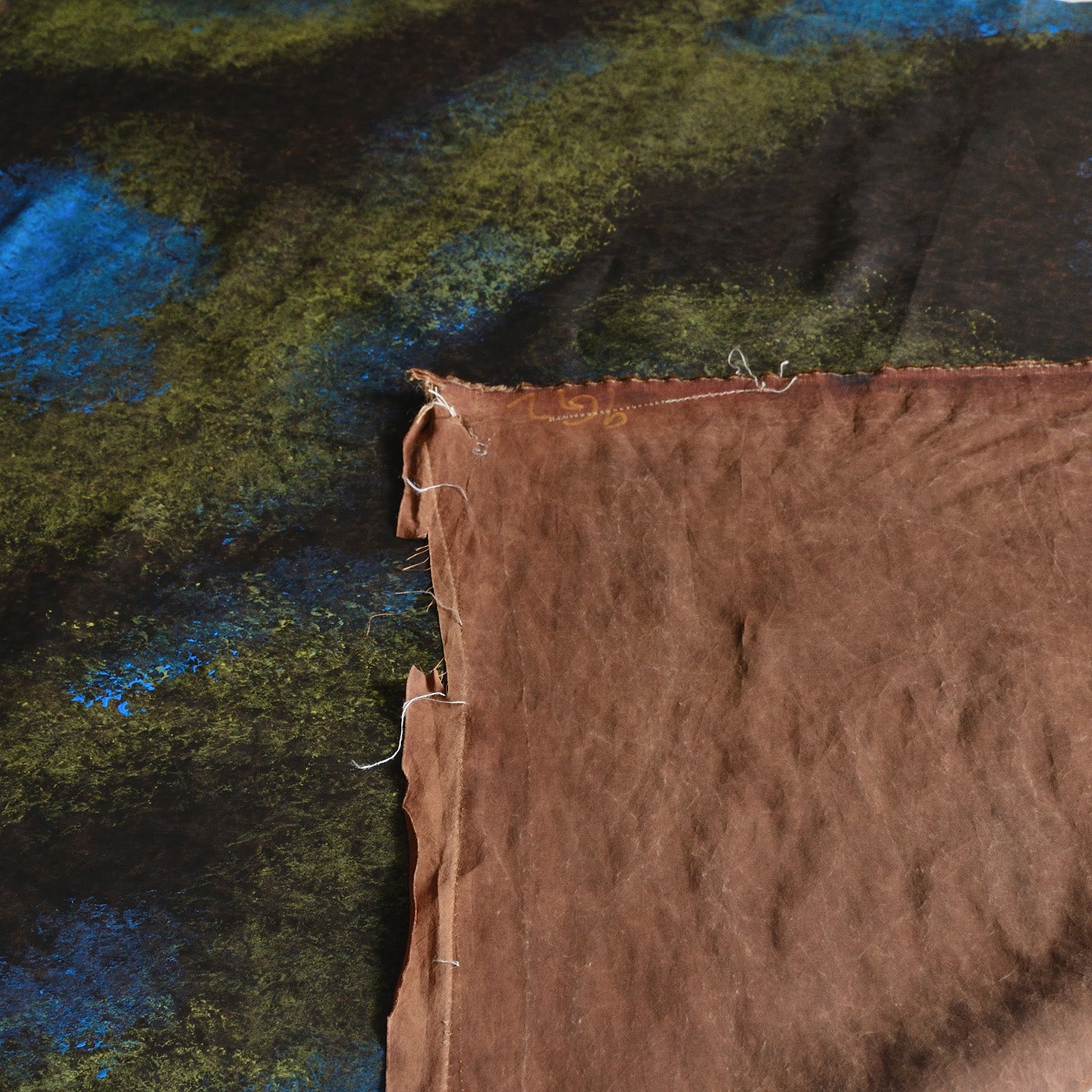 YPQLER - Handmade 35 Momme Crackle Pattern Print Mud Silk Fabric - 110cm by the Yard