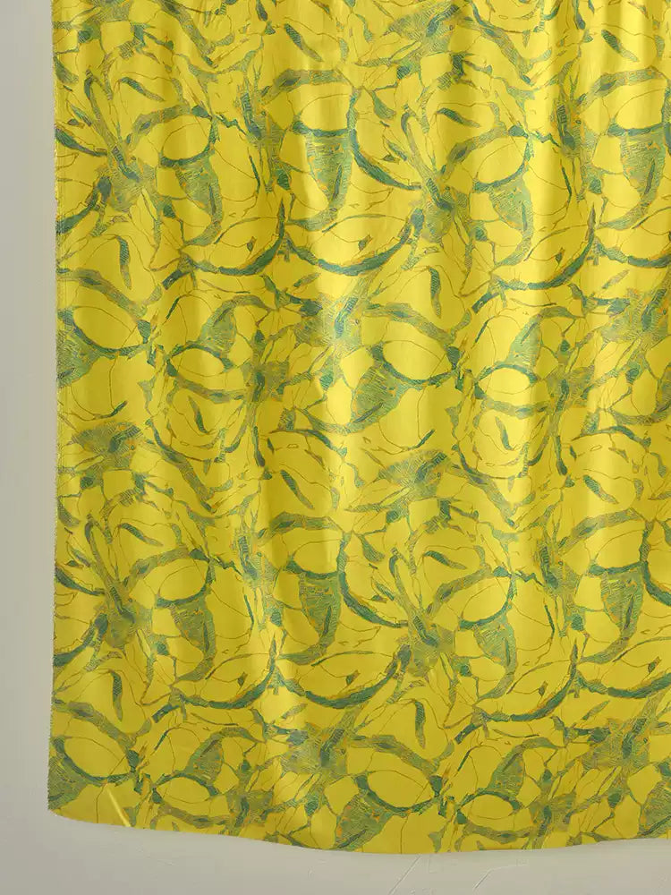 RYJIARII- Hight 60 Count Rayon Satin Faux Silk Chinese Style Floral Cheongsam Dress Fabric - 145cm wide by the Yard