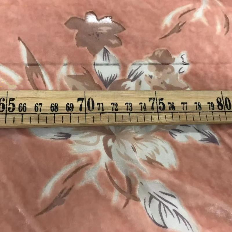 JUFENL - Semi-sheer with a Draping Effect Burnout Silk Velvet Satin Fabric - 114cm wide by the Yard