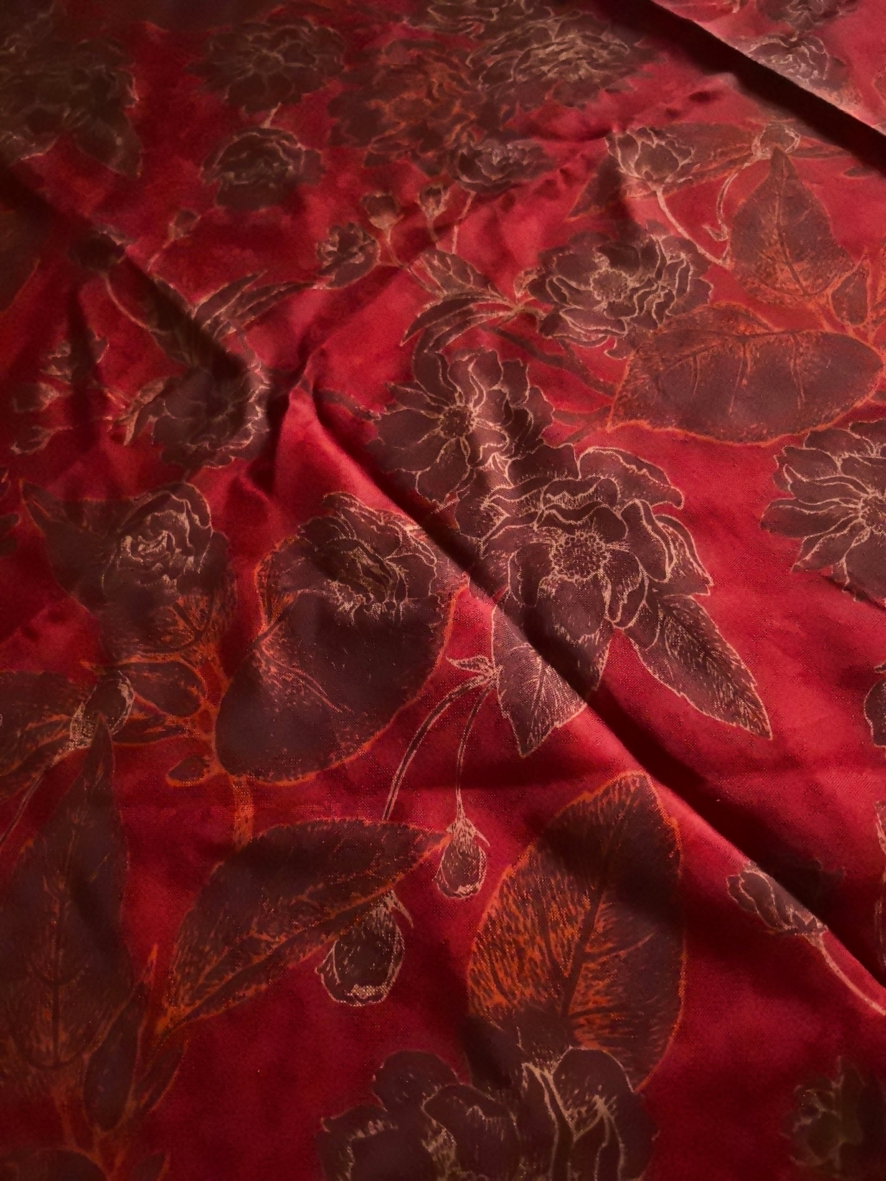 YPHDTH - Handmade 26 Momme HUALUO Jacquard Mud Silk Fabric (Openwork texture) - 112cm by the Yard