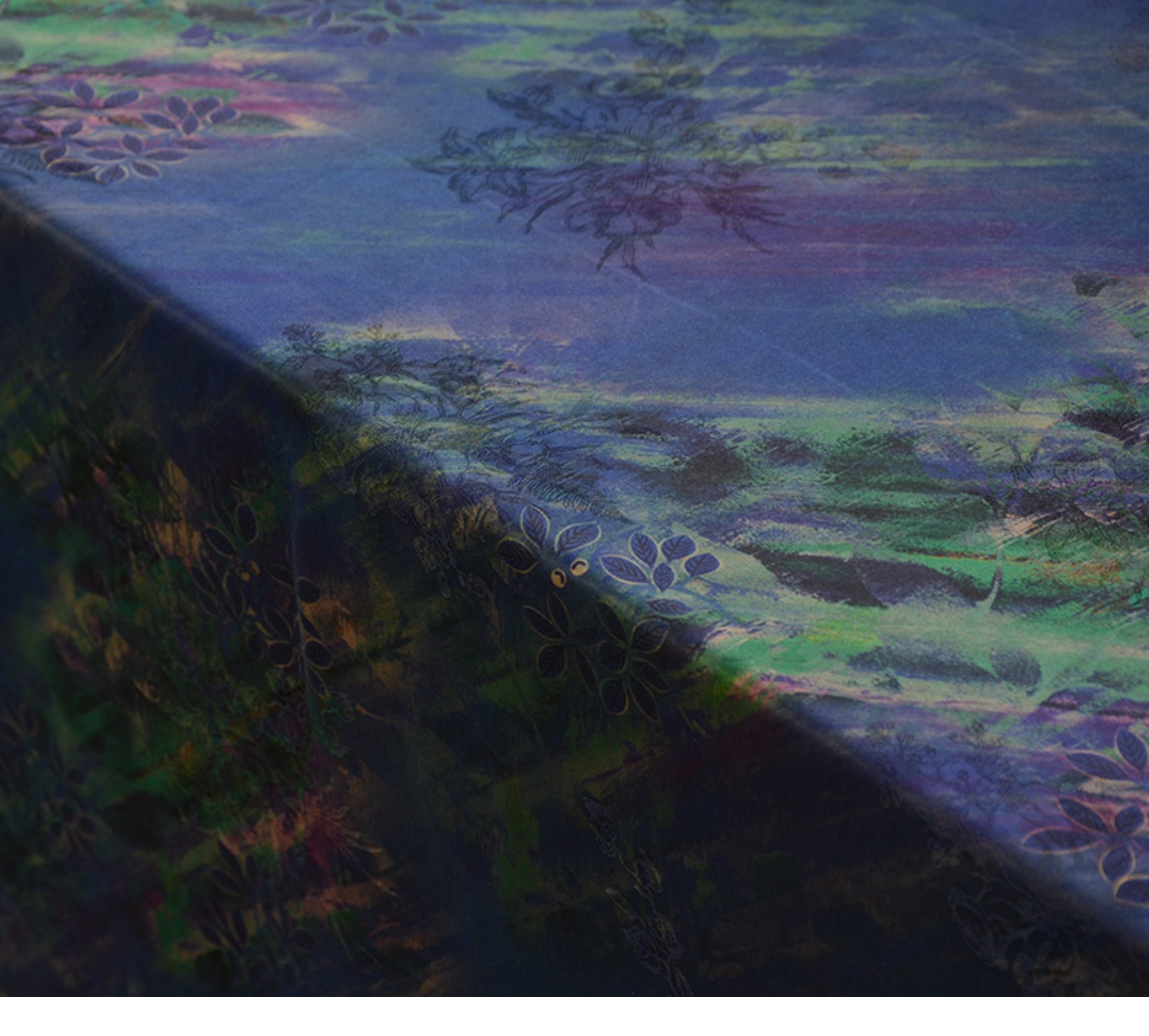 YPZRTH - Handmade 25 Momme HUALUO Jacquard Mud Silk Fabric (Openwork texture) - 138cm by the Yard