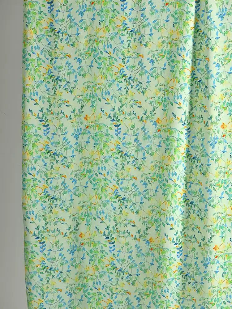 RYNANZHI - Hight 60 Count Rayon Satin Faux Silk Chinese Style Floral Cheongsam Dress Fabric - 145cm wide by the Yard