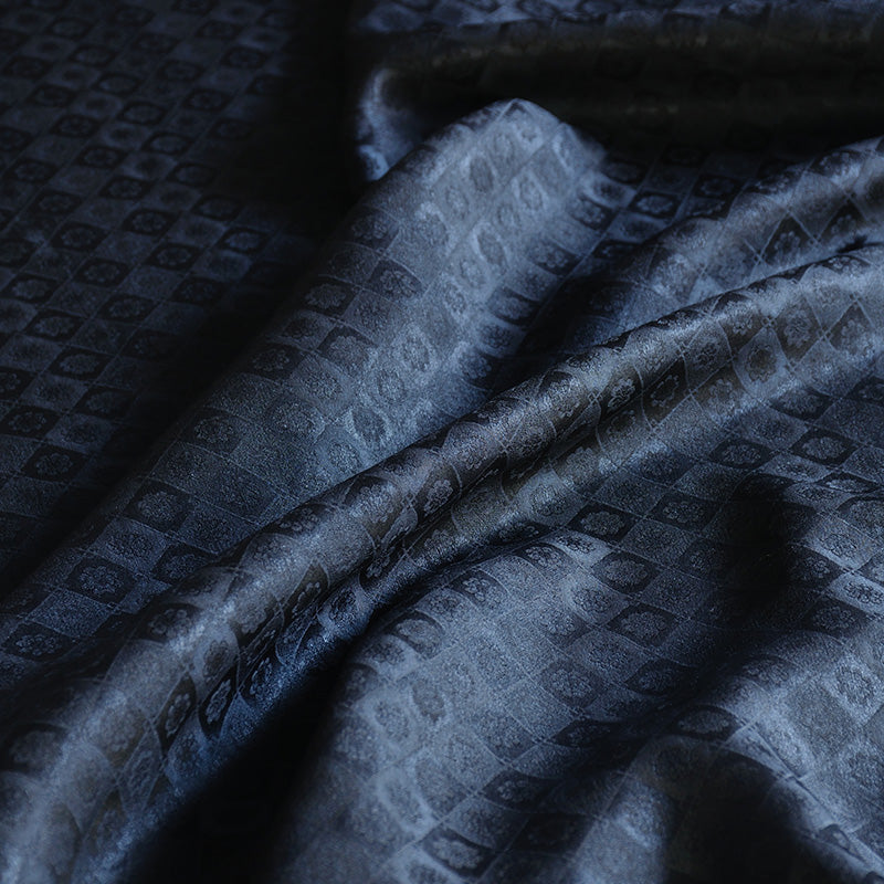 YPFGTH - Handmade 25 Momme HUALUO Jacquard Mud Silk Fabric (Openwork texture) - 110cm by the Yard