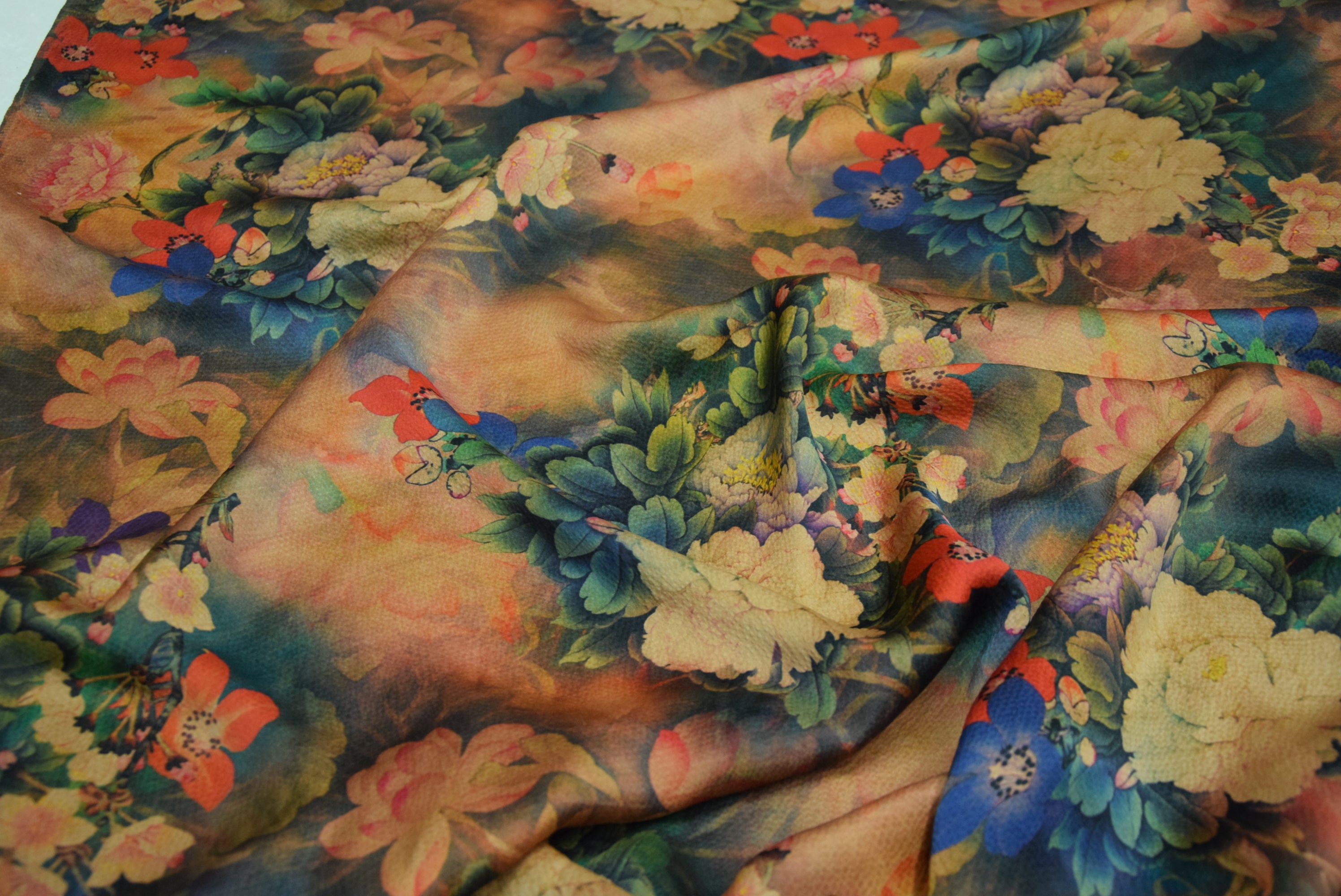 XLHHZZ - Handmade 25 Momme Pearl Satin Mud Silk Fabric - 110cm By the Yard