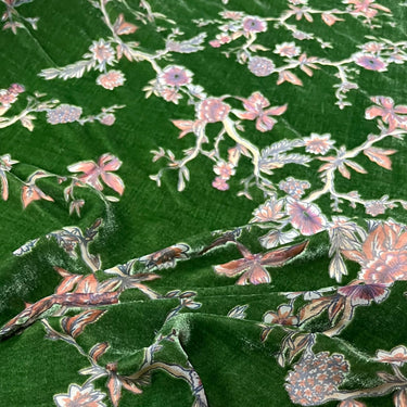 JI0TAN - Semi-sheer with a Draping Effect Sheer Burnout Silk Velvet Satin Fabric - 114cm wide by the Yard