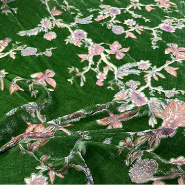 JI0TAN - Semi-sheer with a Draping Effect Sheer Burnout Silk Velvet Satin Fabric - 114cm wide by the Yard