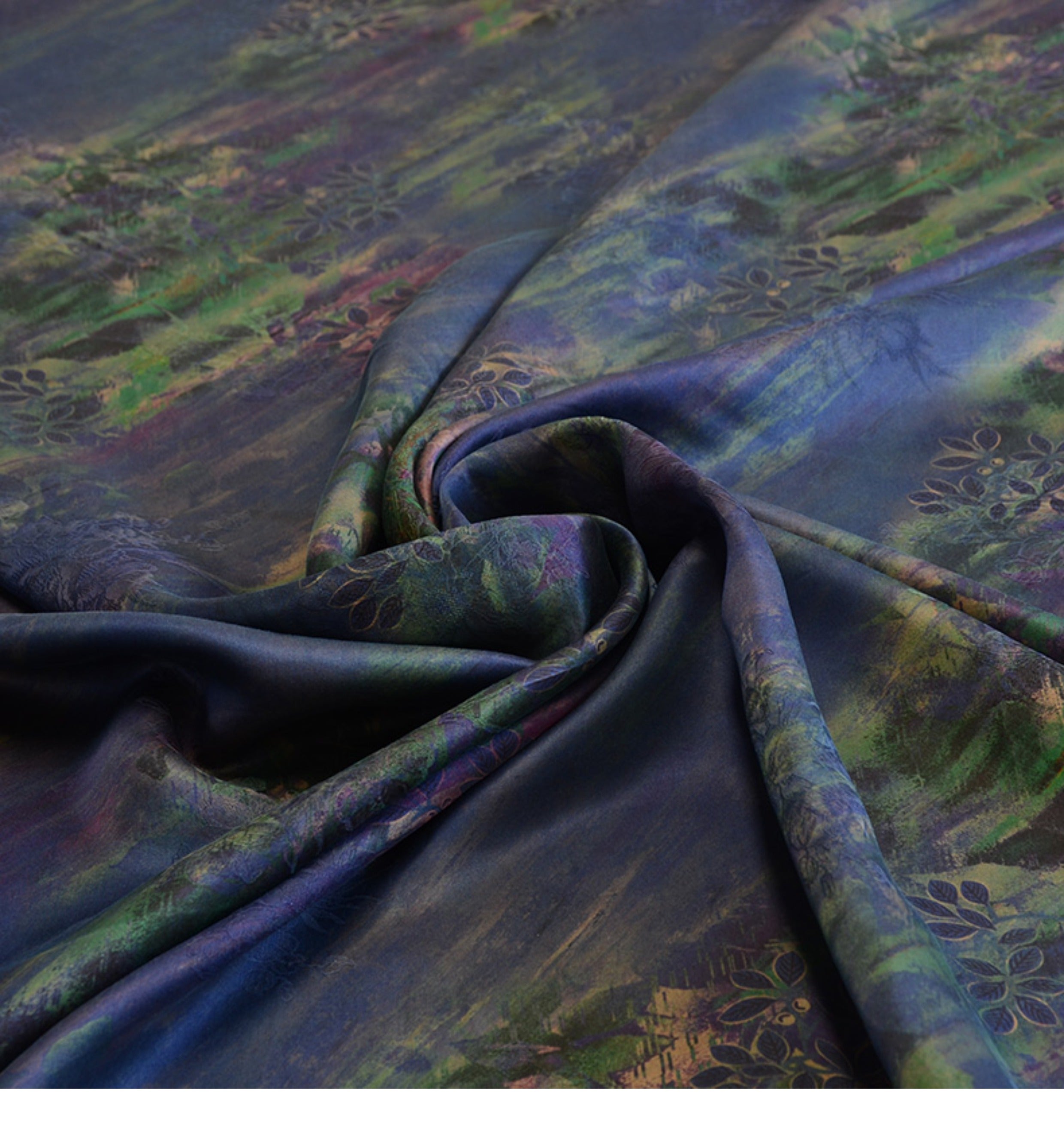 YPZRTH - Handmade 25 Momme HUALUO Jacquard Mud Silk Fabric (Openwork texture) - 138cm by the Yard