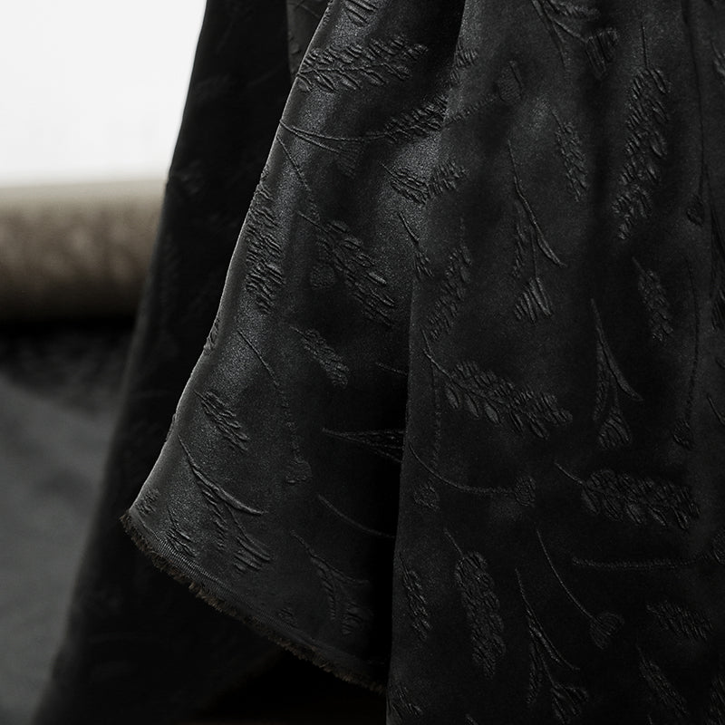 LZMSFY - 25 Momme Stretchy Jacquard Guanle Crepe Silk Fabric - 135cm wide by the Yard