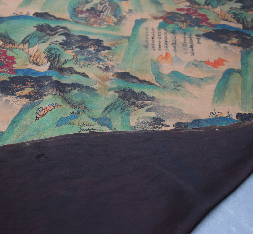 XLSUFE - Handmade 23 Momme Printed Mud Silk Satin Fabric - 110cm By the Yard