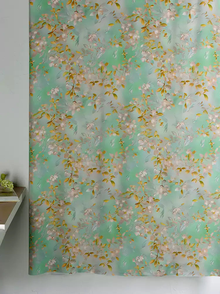 RYYUELIU - Hight 60 Count Rayon Satin Faux Silk Chinese Style Floral Cheongsam Dress Fabric - 145cm wide by the Yard