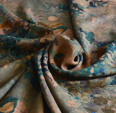 YPQUBA - Handmade 24 Momme HUALUO Jacquard Mud Silk Fabric (Openwork texture) - 110cm by the Yard