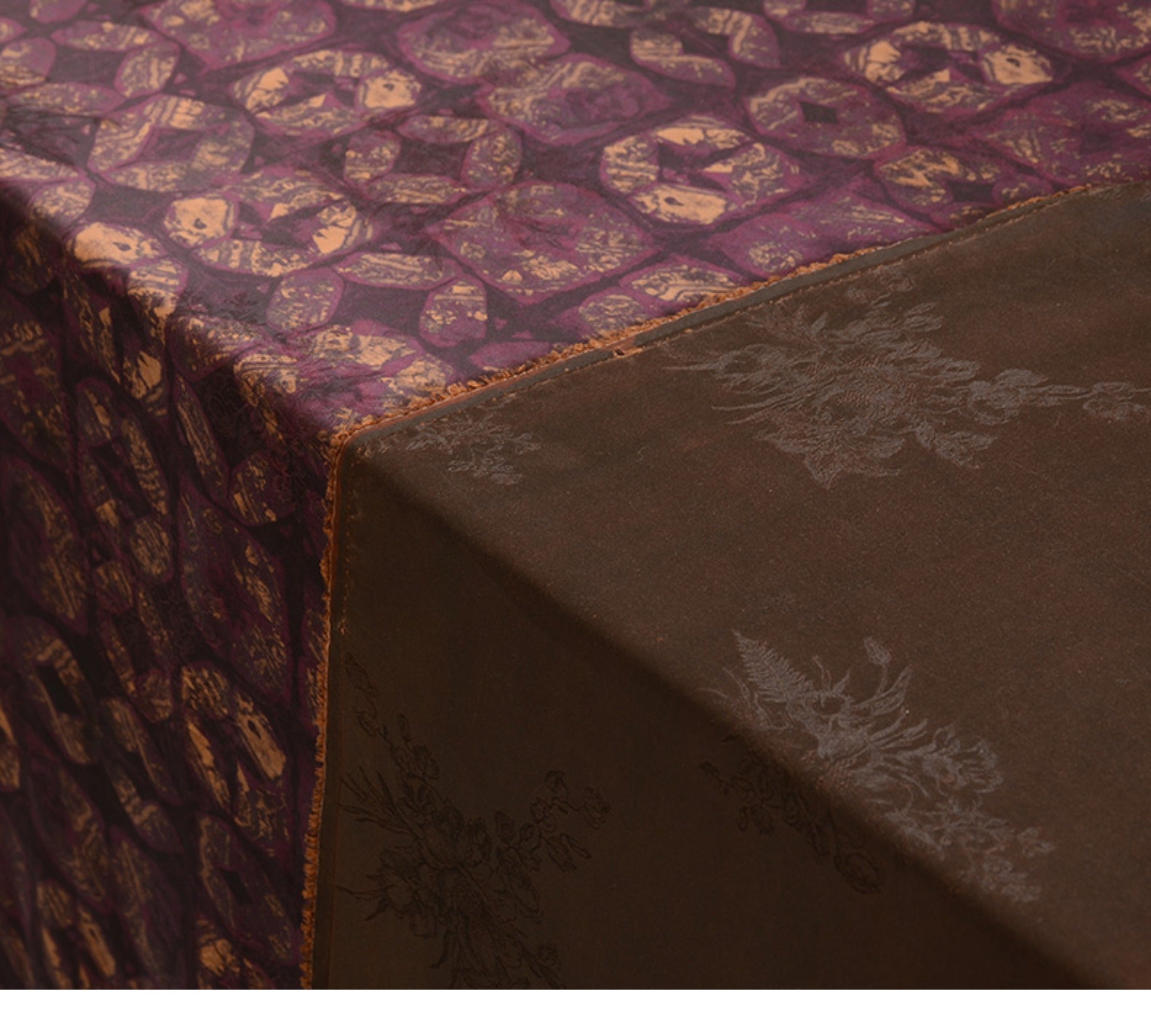 YPDYLX - Handmade 26 Momme HUALUO Jacquard Mud Silk Fabric (Openwork texture) - 138cm by the Yard