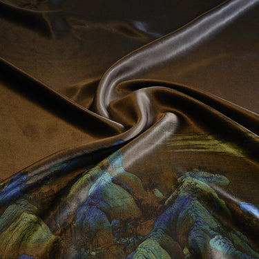 YPHDGS - Handmade 21 Momme HUALUO Jacquard Mud Silk Satin Fabric (Openwork texture) - 110cm by the Yard