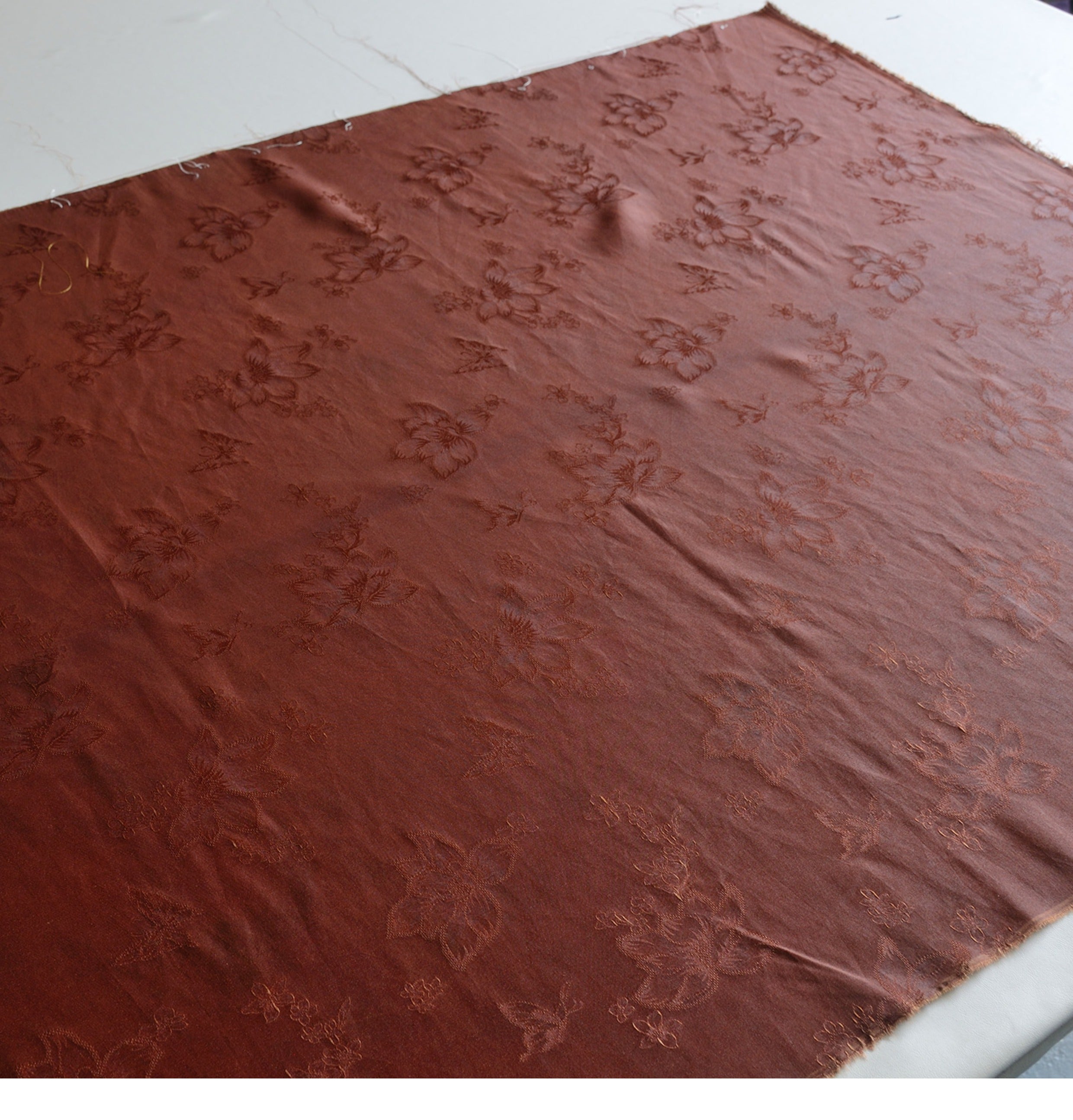 YPSSTO - Handmade 25 Momme HUALUO Jacquard Mud Silk Fabric (Openwork texture) - 110cm by the Yard