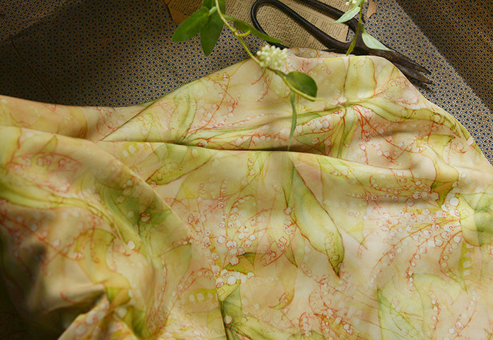 RYYUILIN - Hight 60 Count Rayon Satin Faux Silk Chinese Style Floral Cheongsam Dress Fabric - 145cm wide by the Yard