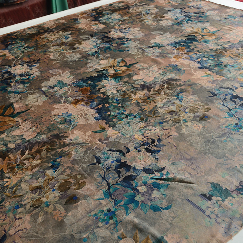 YPTHHL - Handmade 24 Momme HUALUO Jacquard Mud Silk Fabric (Openwork texture) - 140cm by the Yard