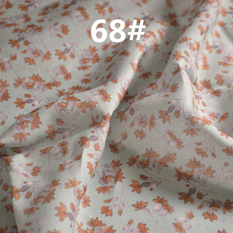 LRLAHX - Pastoral Style Floral Printed 42 Thread Count Ramie Fabric - 140cm wide by the Yard