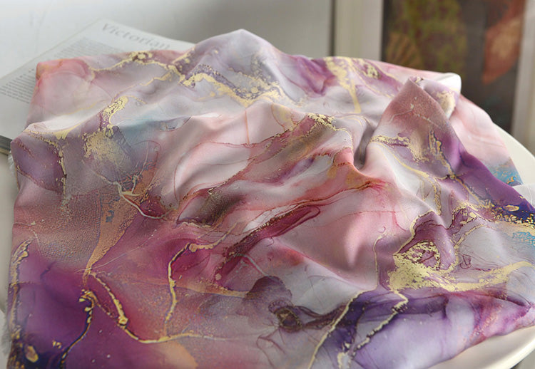 RYYUNFEN - Hight 60 Count Rayon Satin Faux Silk Chinese Style Floral Cheongsam Dress Fabric - 145cm wide by the Yard