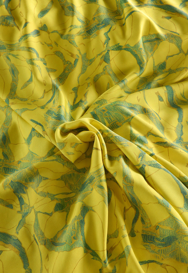 RYJIARII- Hight 60 Count Rayon Satin Faux Silk Chinese Style Floral Cheongsam Dress Fabric - 145cm wide by the Yard