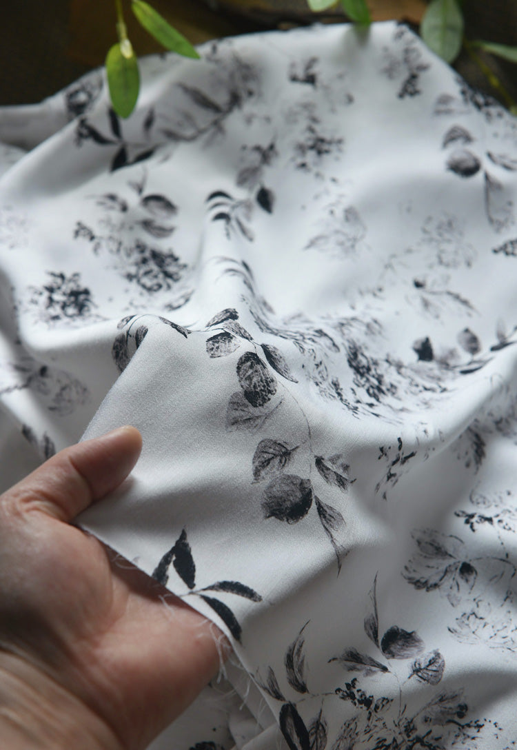 RYBAIMOO - Hight 60 Count Rayon Satin Faux Silk Chinese Style Floral Cheongsam Dress Fabric - 145cm wide by the Yard