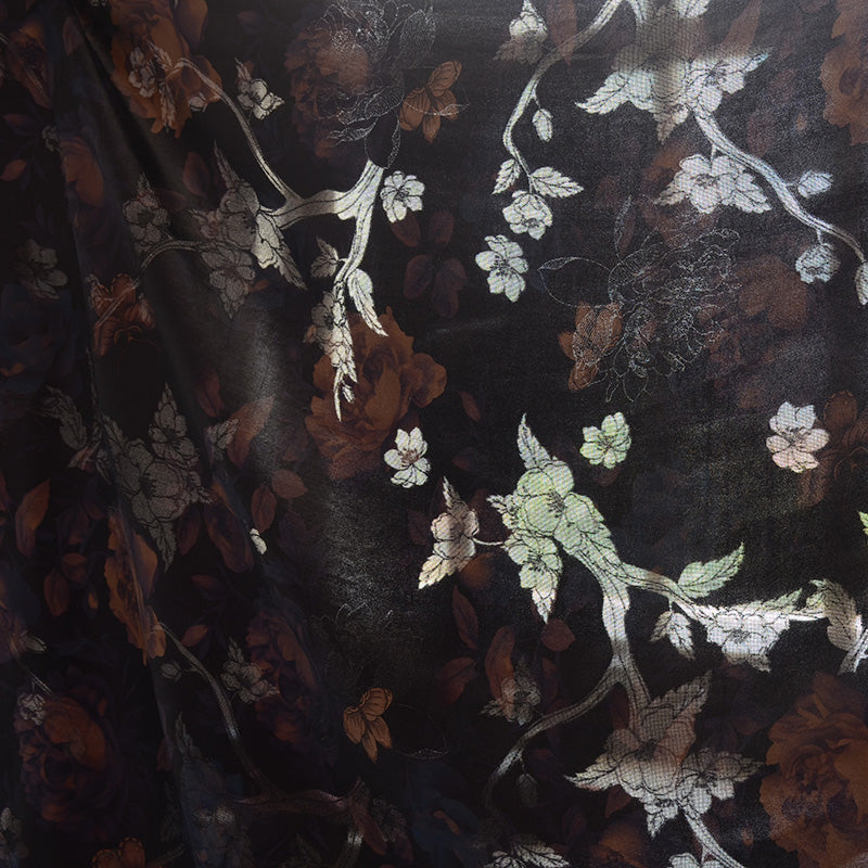 YPZFMG - Handmade 30 Momme HUALUO Jacquard Mud Silk Satin Fabric (Openwork texture) - 110cm by the Yard