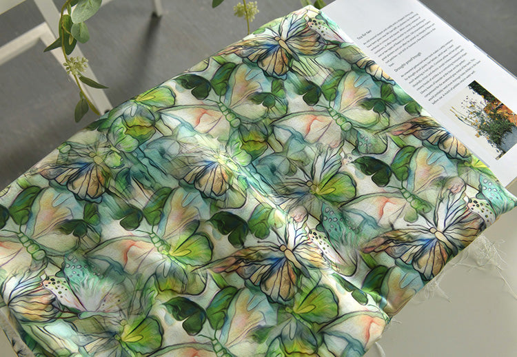 RYDIEWUU - Hight 60 Count Rayon Satin Faux Silk Chinese Style Floral Cheongsam Dress Fabric - 145cm wide by the Yard