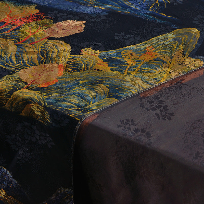 YPWUZS - Handmade 25 Momme HUALUO Jacquard Mud Silk Fabric (Openwork texture) - 110cm by the Yard