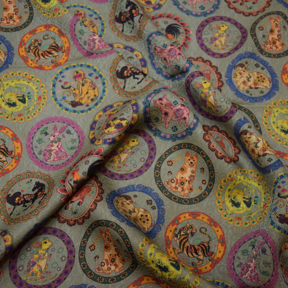 XLSXTU - Handmade 25 Momme HUALUO Jacquard Hongyunsha Mud Silk Fabric (Openwork texture) - 110cm by the Yard