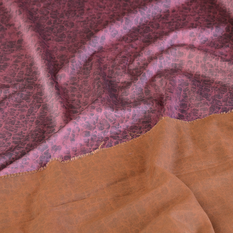 YPZSGL - Handmade 26 Momme Special Purple HUALUO Jacquard Mud Silk Satin Fabric (Openwork texture) - 140cm by the Yard