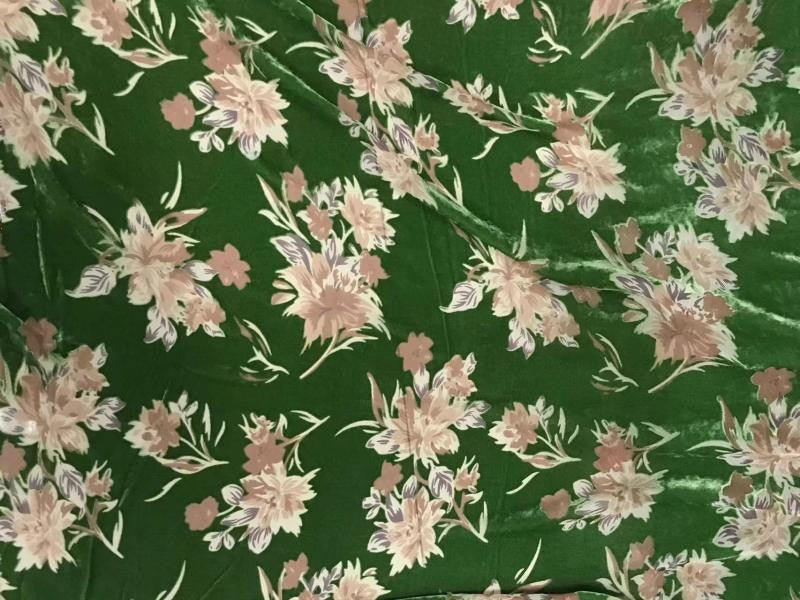 HEHUAN - Semi-sheer with a Draping Effect Sheer Burnout Silk Velvet Satin Fabric - 114cm wide by the Yard