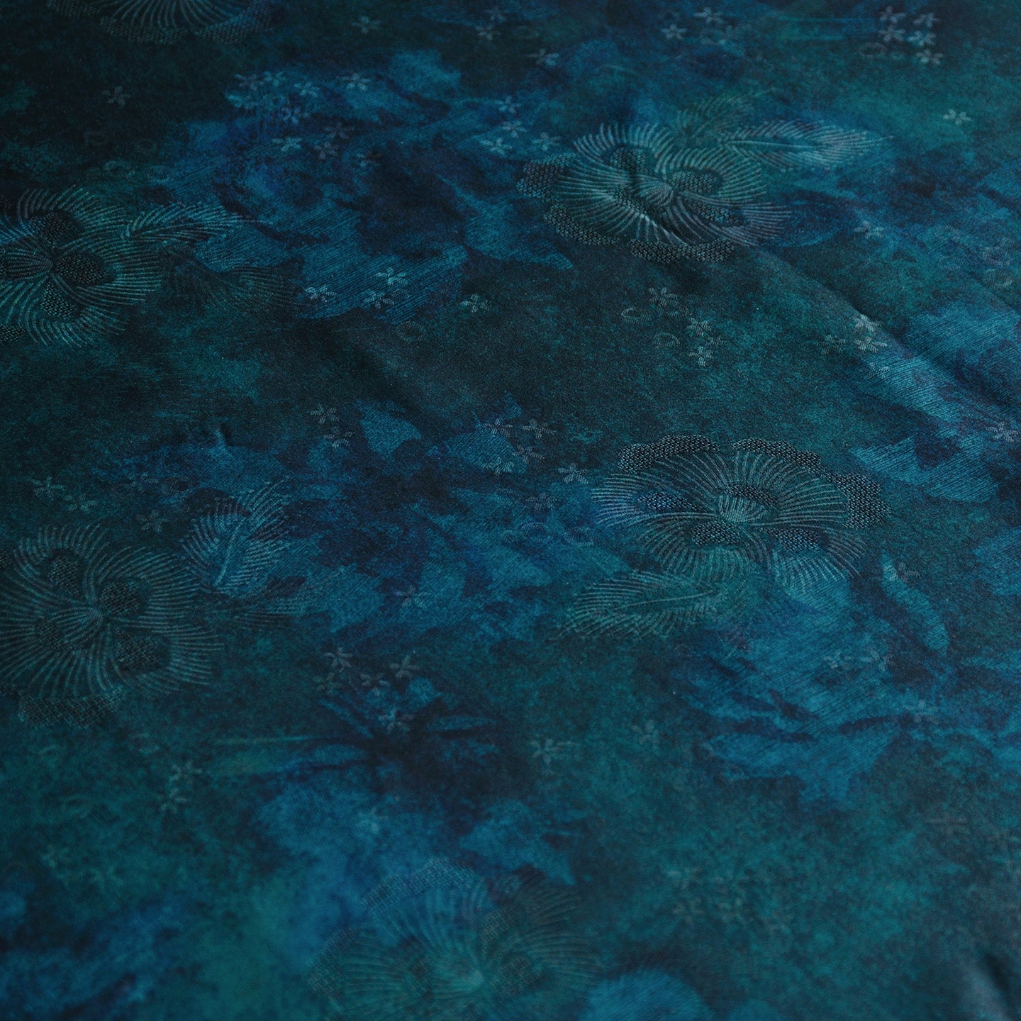 YPSSZO - Handmade 26 Momme HUALUO Jacquard Mud Silk Fabric (Openwork texture) - 110cm by the Yard