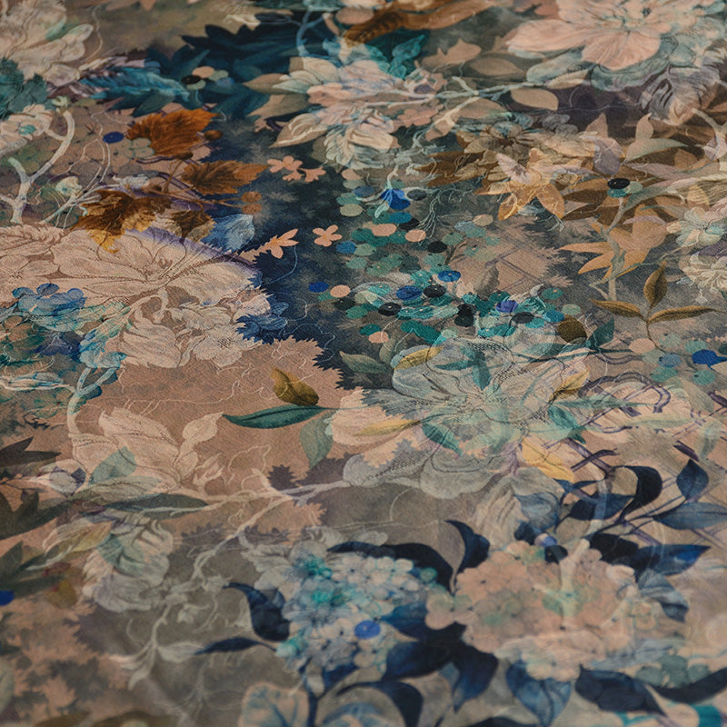 YPTHHL - Handmade 24 Momme HUALUO Jacquard Mud Silk Fabric (Openwork texture) - 140cm by the Yard