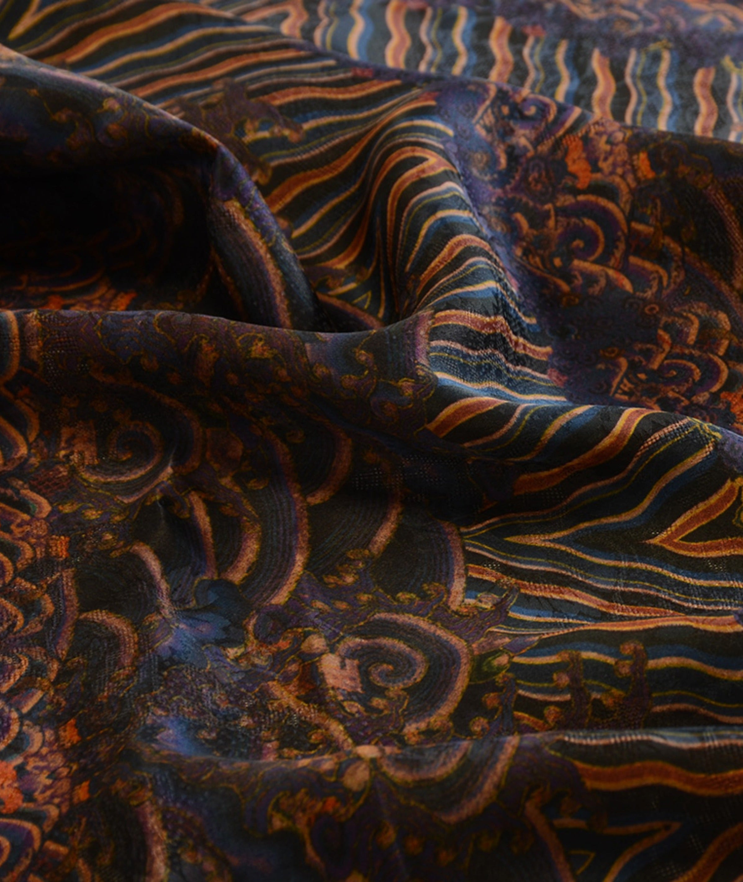 YPYHDM - Handmade 25 Momme HUALUO Jacquard Mud Silk Fabric (Openwork texture) - 110cm by the Yard