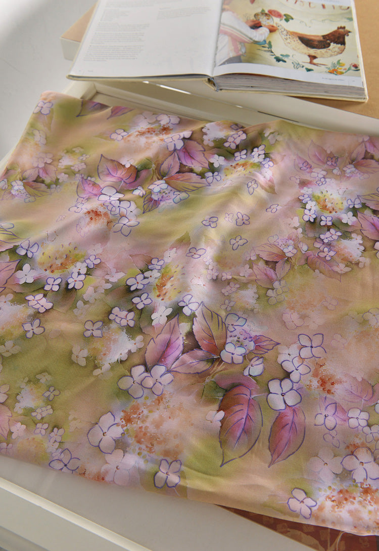RYHUANAO - Hight 60 Count Rayon Satin Faux Silk Chinese Style Floral Cheongsam Dress Fabric - 145cm wide by the Yard