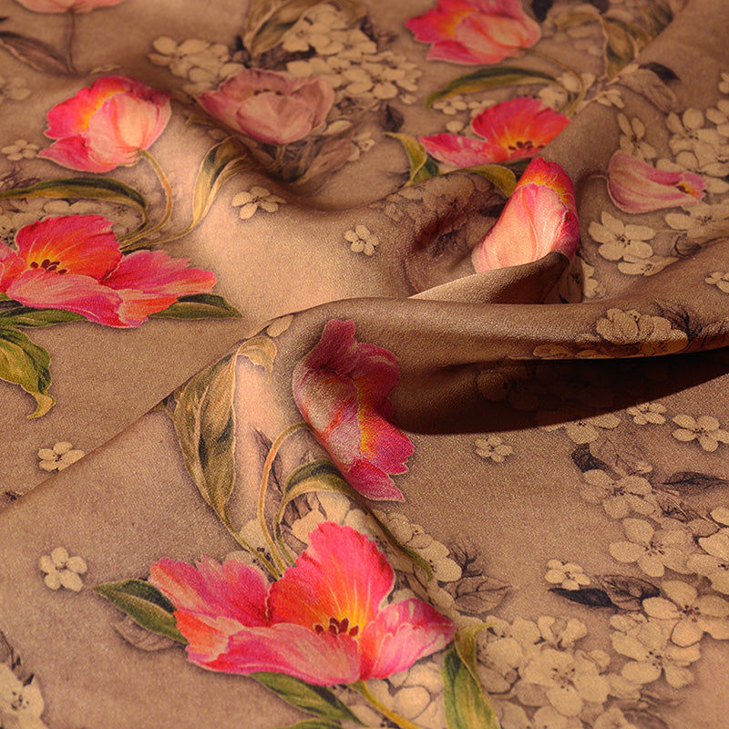 YPASJI - Handmade 50 Momme Double-Faced Heavy Satin Mud Silk Satin Fabric - 105cm By the Yard